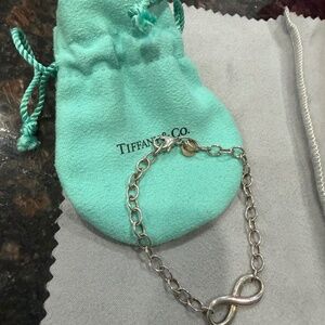Tiffany infinity sterling silver bracelet